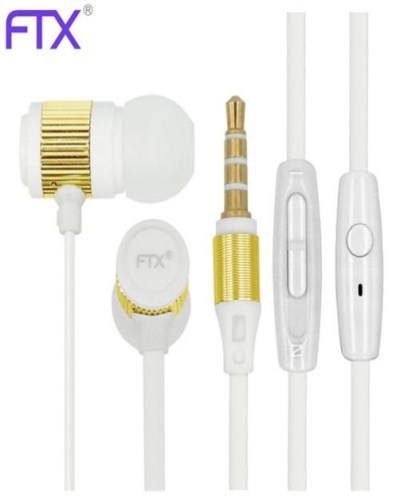 F102 white-wire headphones, ear-in heavy bass headphones